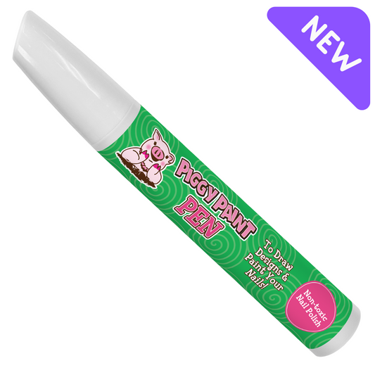 Giggly GREEN Piggy Paint Pen - Kids Non-toxic Nail Polish