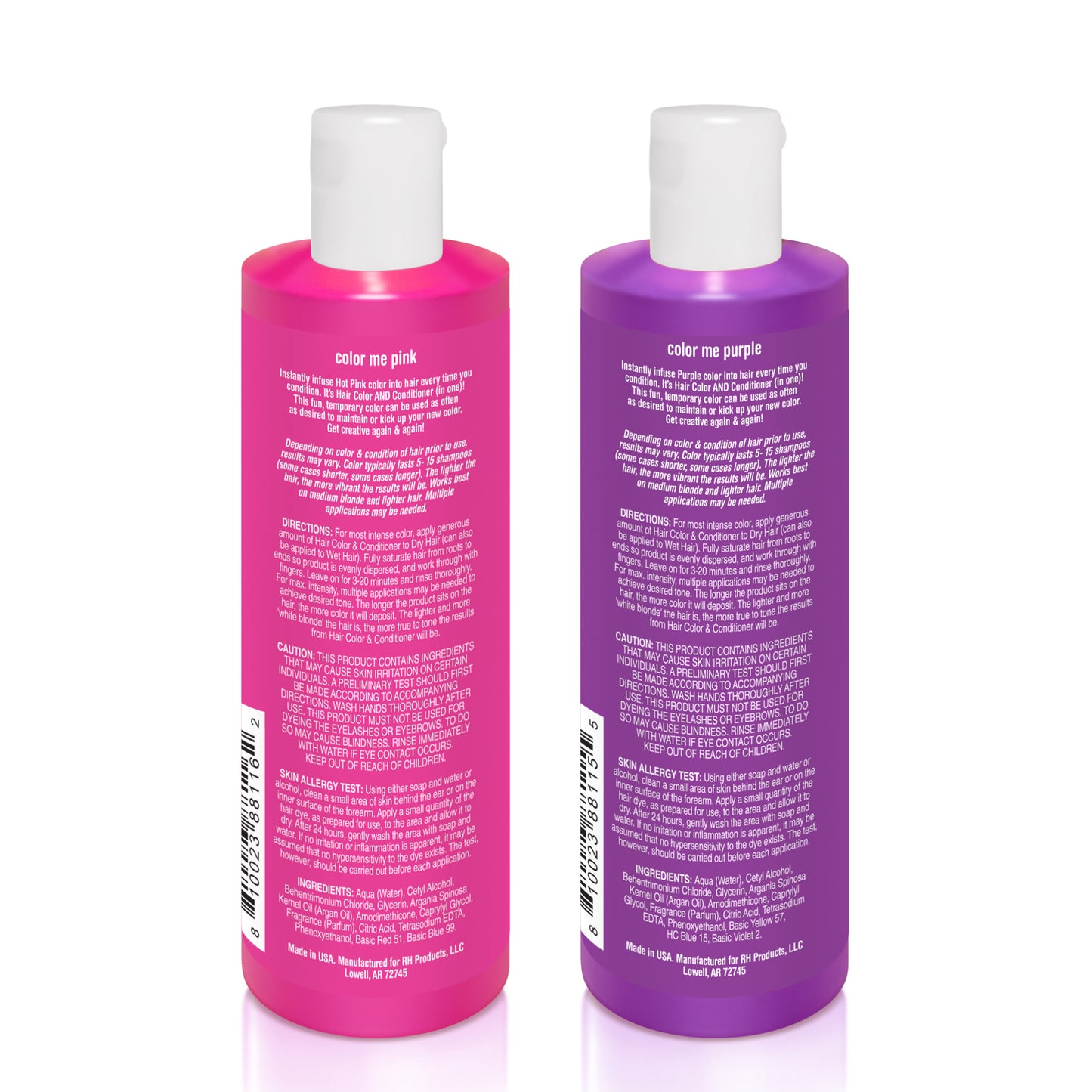 Hair Color & Conditioner - 2-Pack Bundle - Hot Pink & Purple