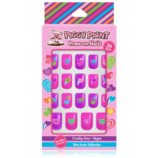 Happy Hearts Piggy Press-on Nails