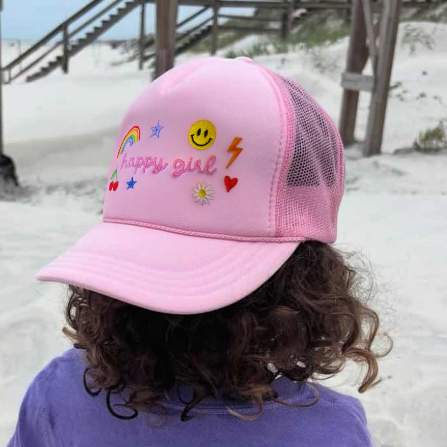 Happy Girl Trucker Hat - Sundrop
