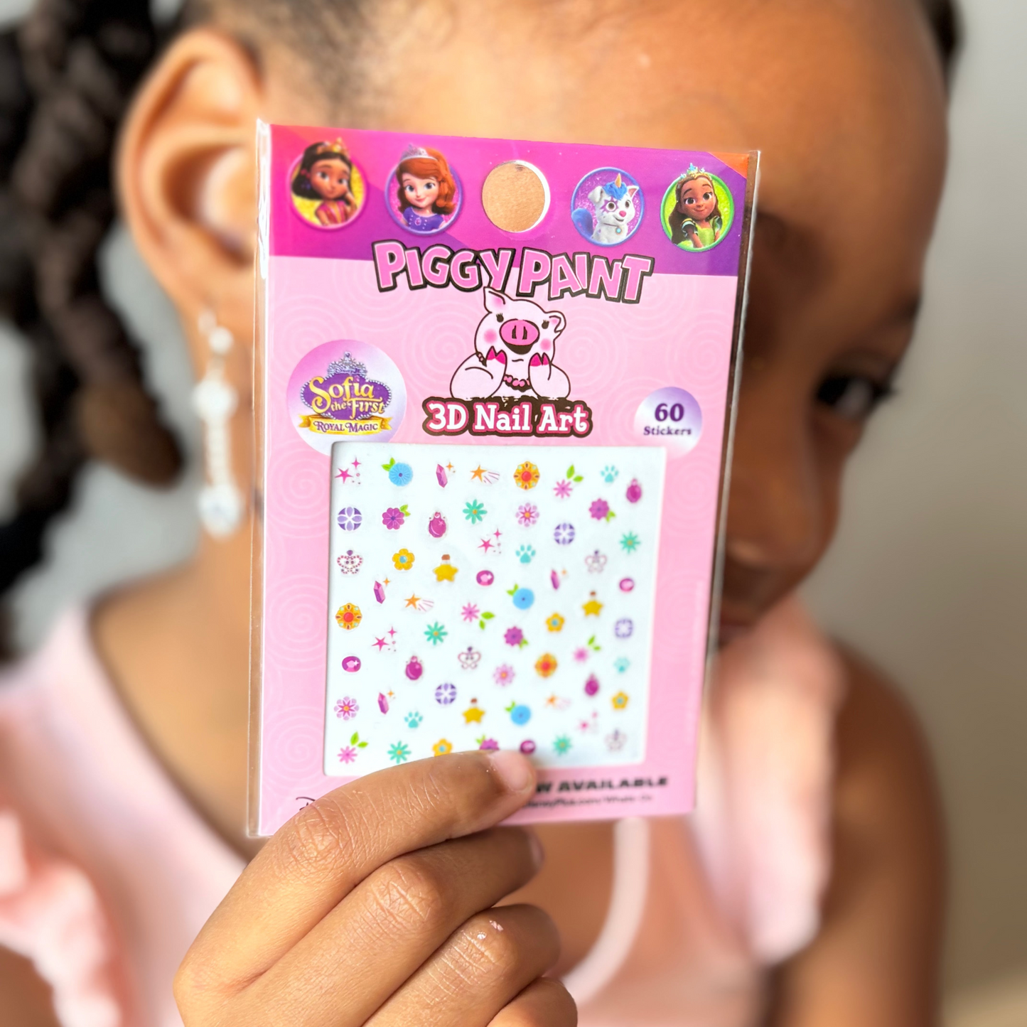 Sofia the First Bundle - Kids Non-toxic Nail Polish & Nail Art Stickers