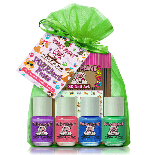 PURRfect Paws Gift Set - Kids Non-toxic Nail Polish