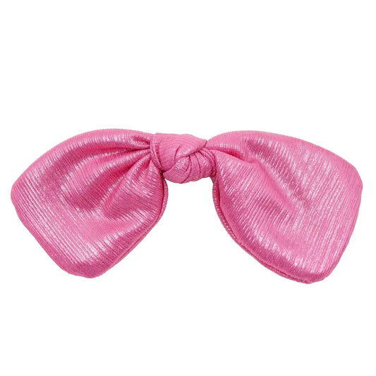 Pink Metallic Hair Bow - The Heady Chick