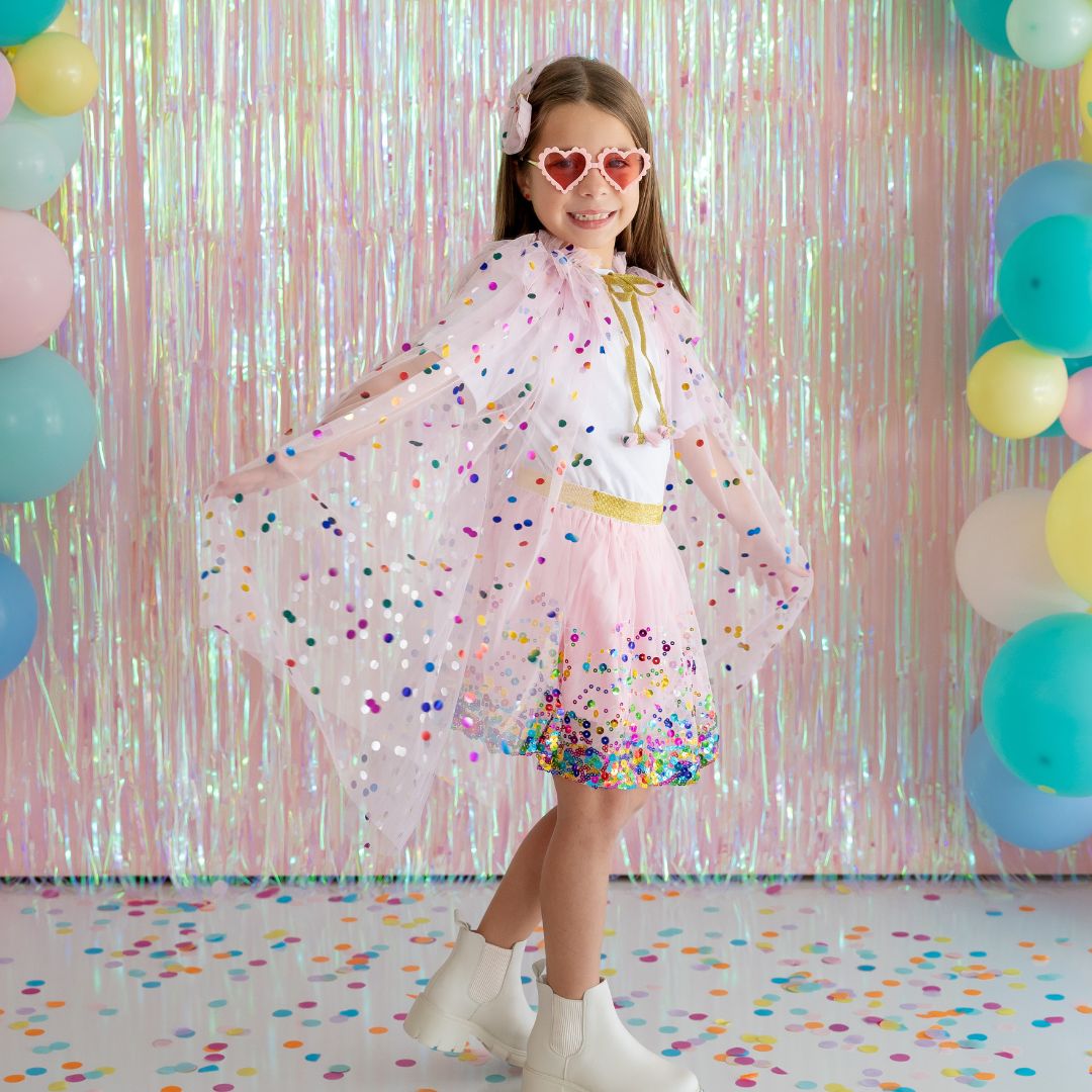 Pink Confetti Hair Bow - Sweet Wink