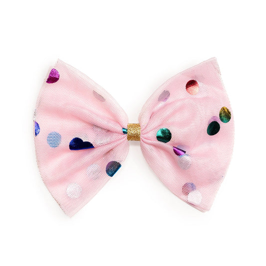 Pink Confetti Hair Bow - Sweet Wink