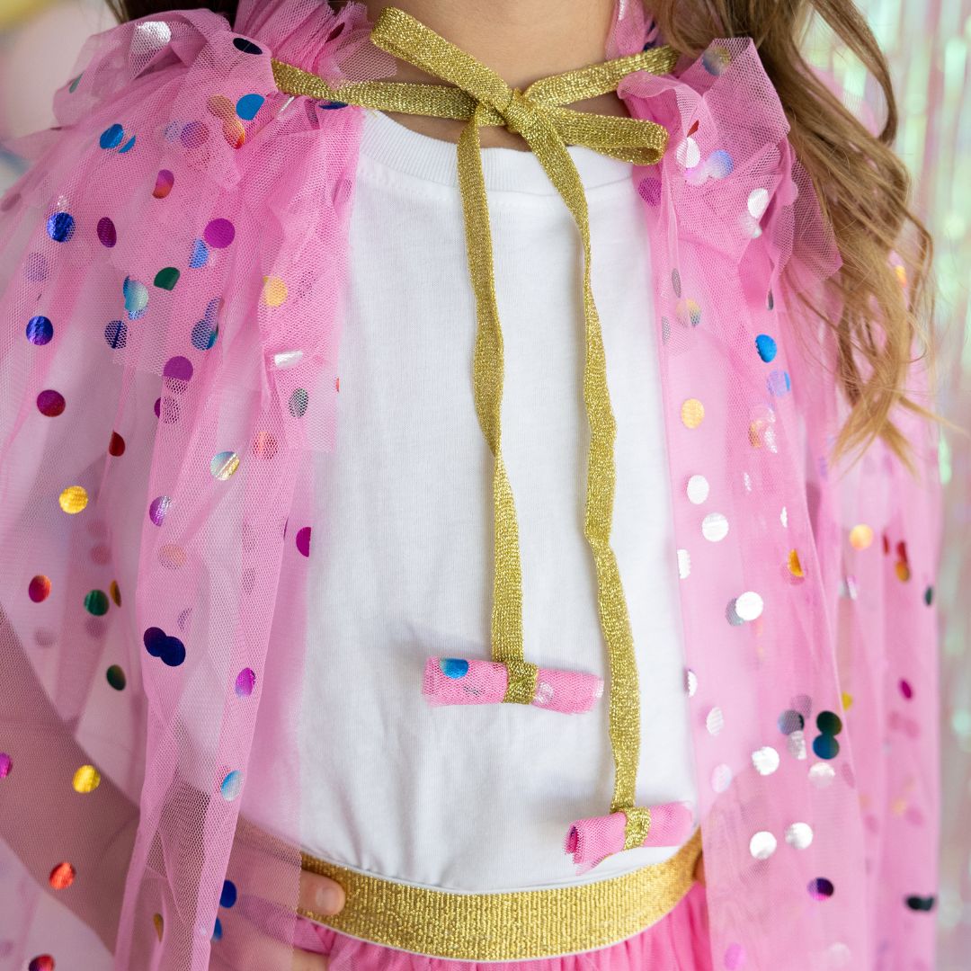 Raspberry Confetti Cape - Sweet Wink