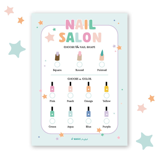 Nail Salon Pretend Play Notepad - MagicPlaybook