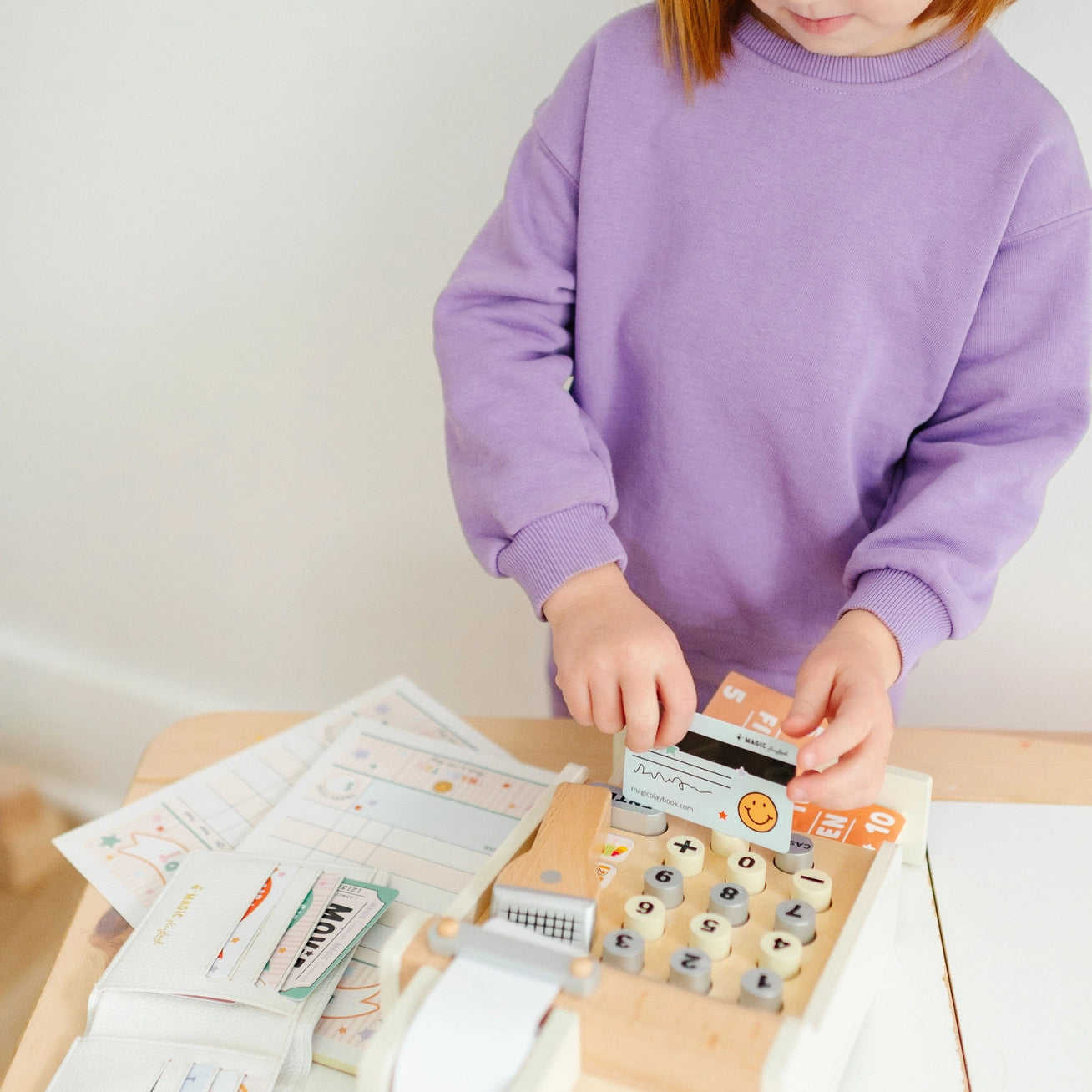 Pretend Play Wallet + Credit Card Set - MagicPlaybook