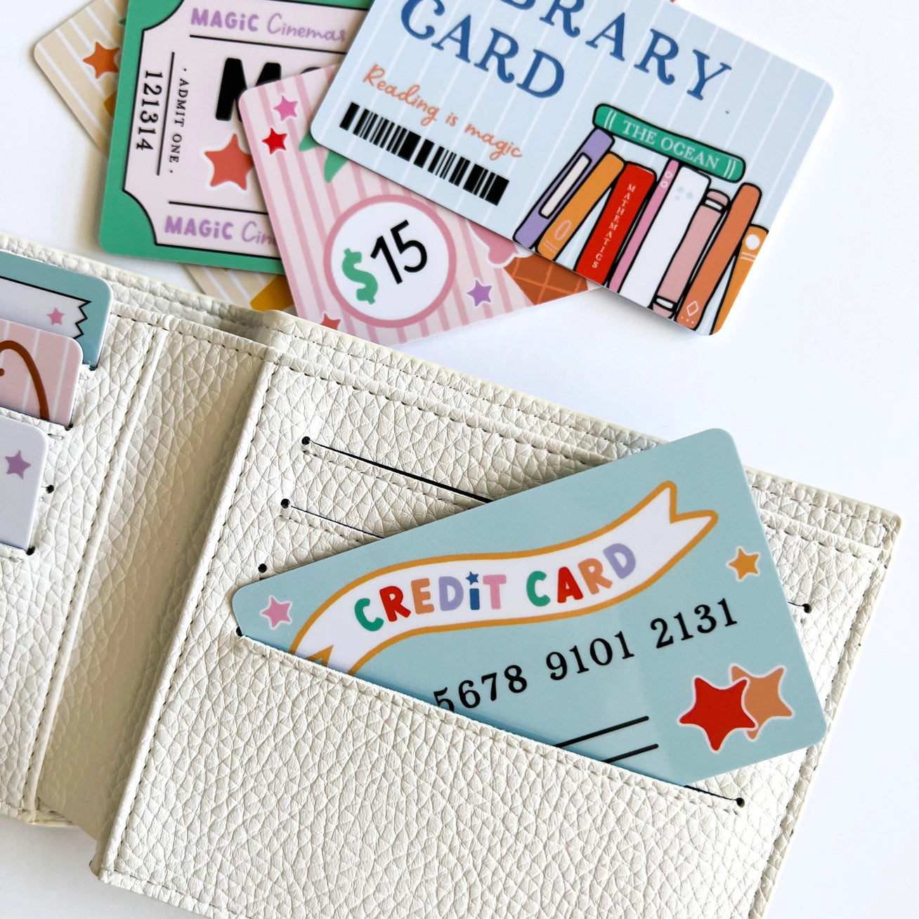Pretend Play Wallet + Credit Card Set - MagicPlaybook