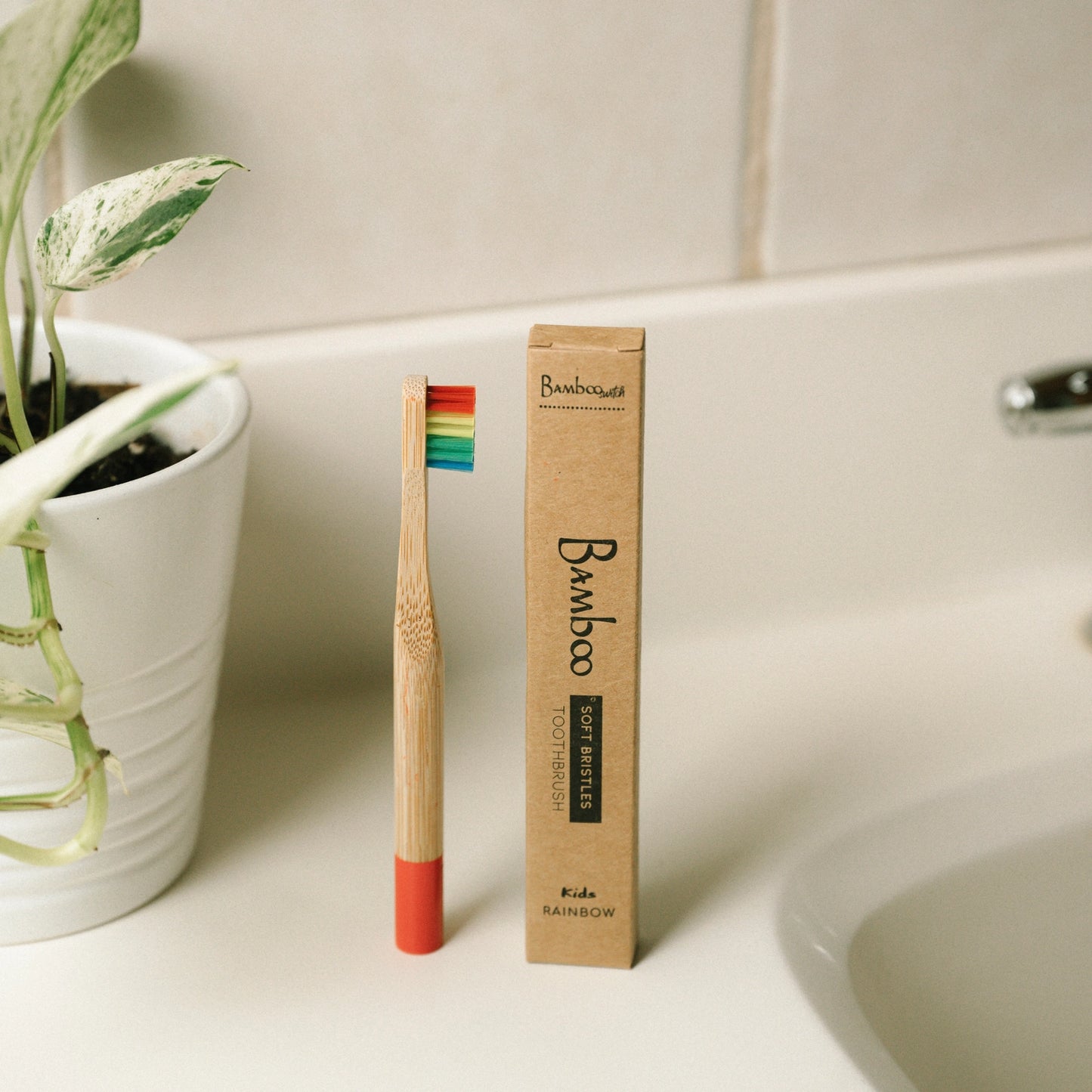 Rainbow Bamboo Kids Toothbrush - Bamboo Switch