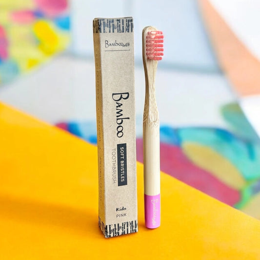 Pink Bamboo Kids Toothbrush - Bamboo Switch