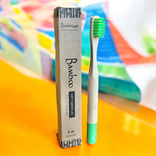 Green Bamboo Kids Toothbrush - Bamboo Switch