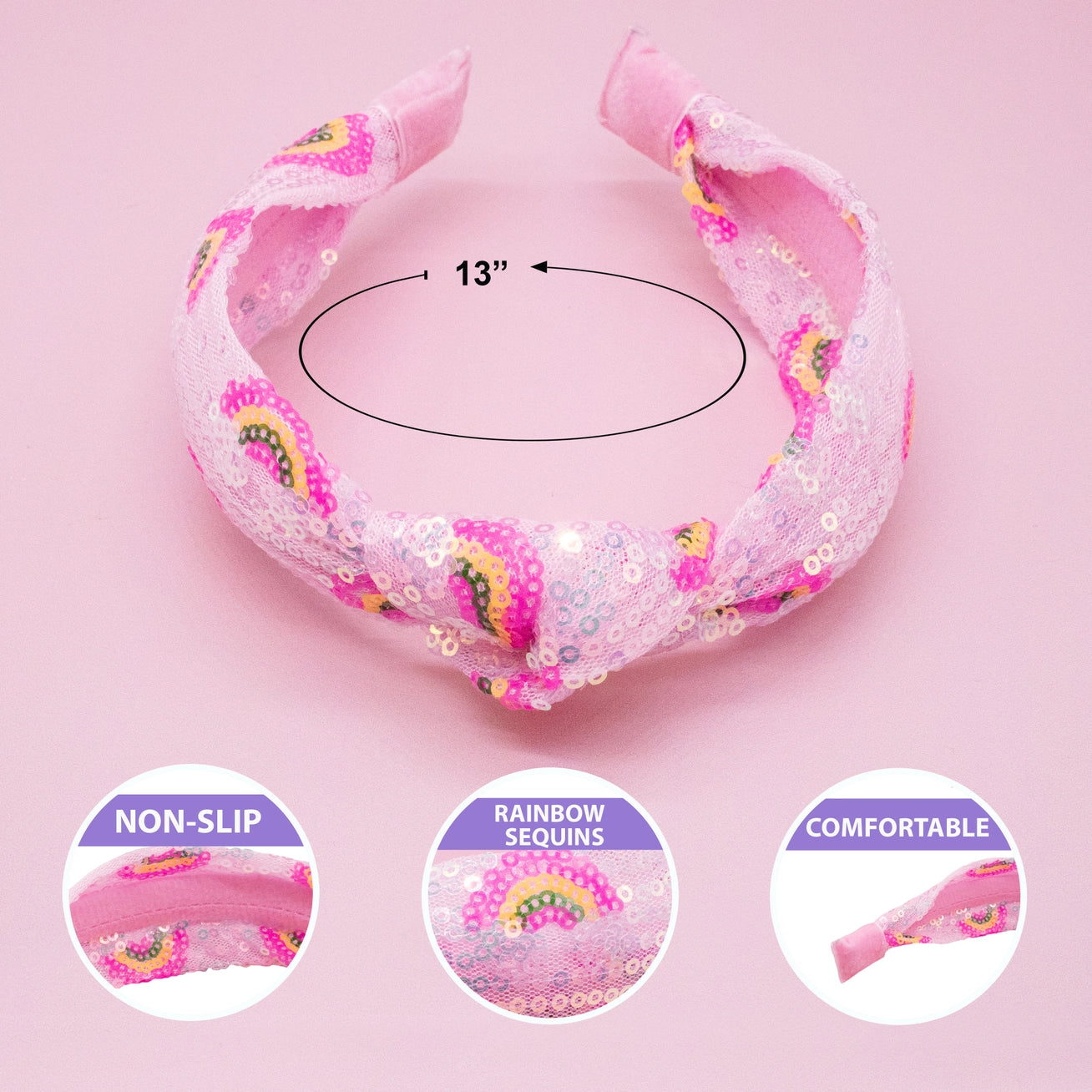 Kids Sequin Knot Headband - Frog Sac