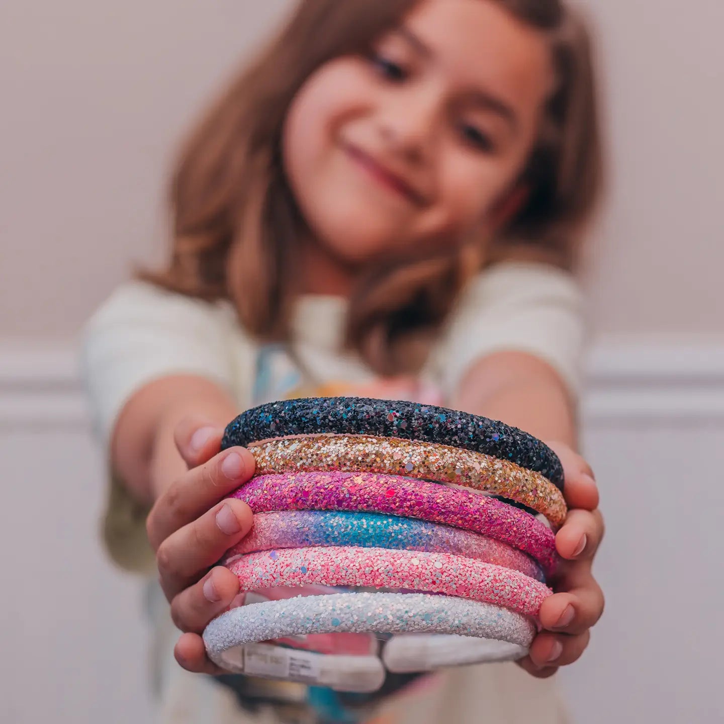 Thin Glitter Headbands for Kids - 6 colors - Frog Sac