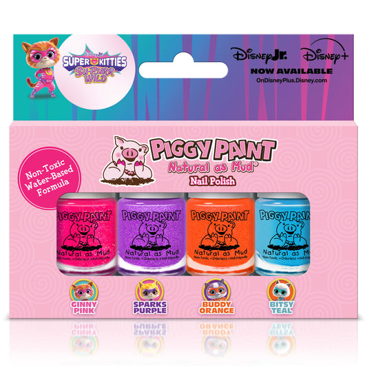 SuperKitties 4-Polish Box Set - Kids Non-toxic Nail Polish
