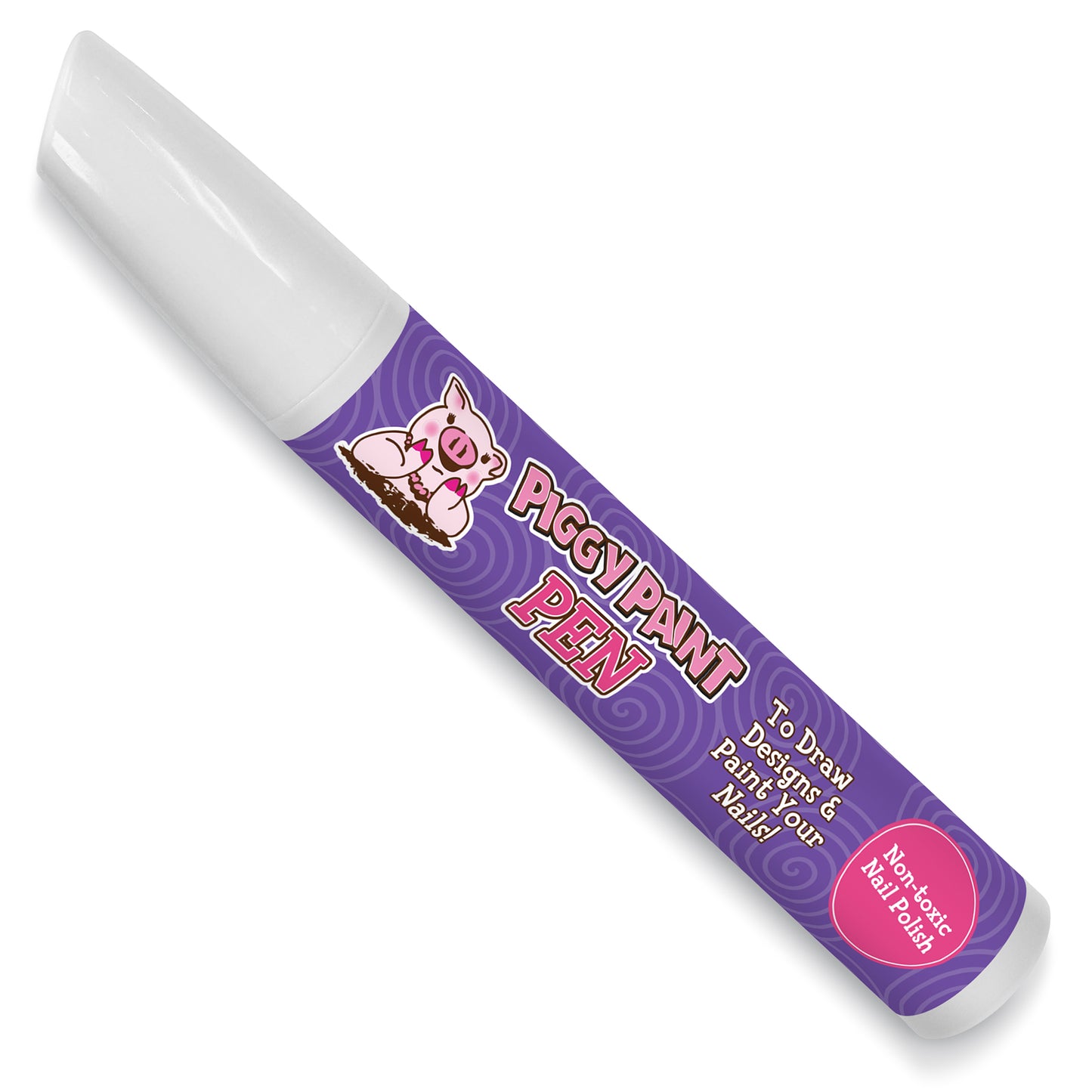 PURPLE Power Piggy Paint Pen - Kids Non-toxic Nail Polish