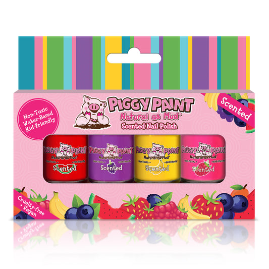 Scented Silly Unicorns 4 Polish - Gift Set - Kids Non-toxic Nail Polish