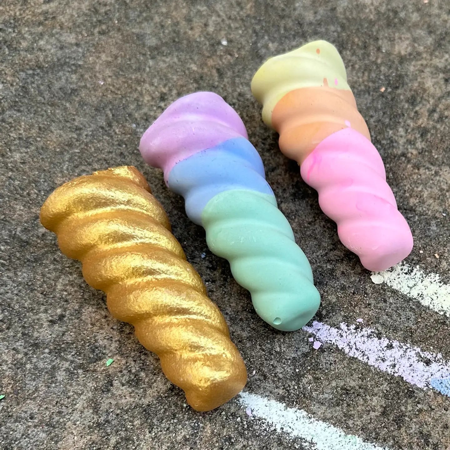 Rainbow Unicorn Horn | Twee Handmade Sidewalk Chalk