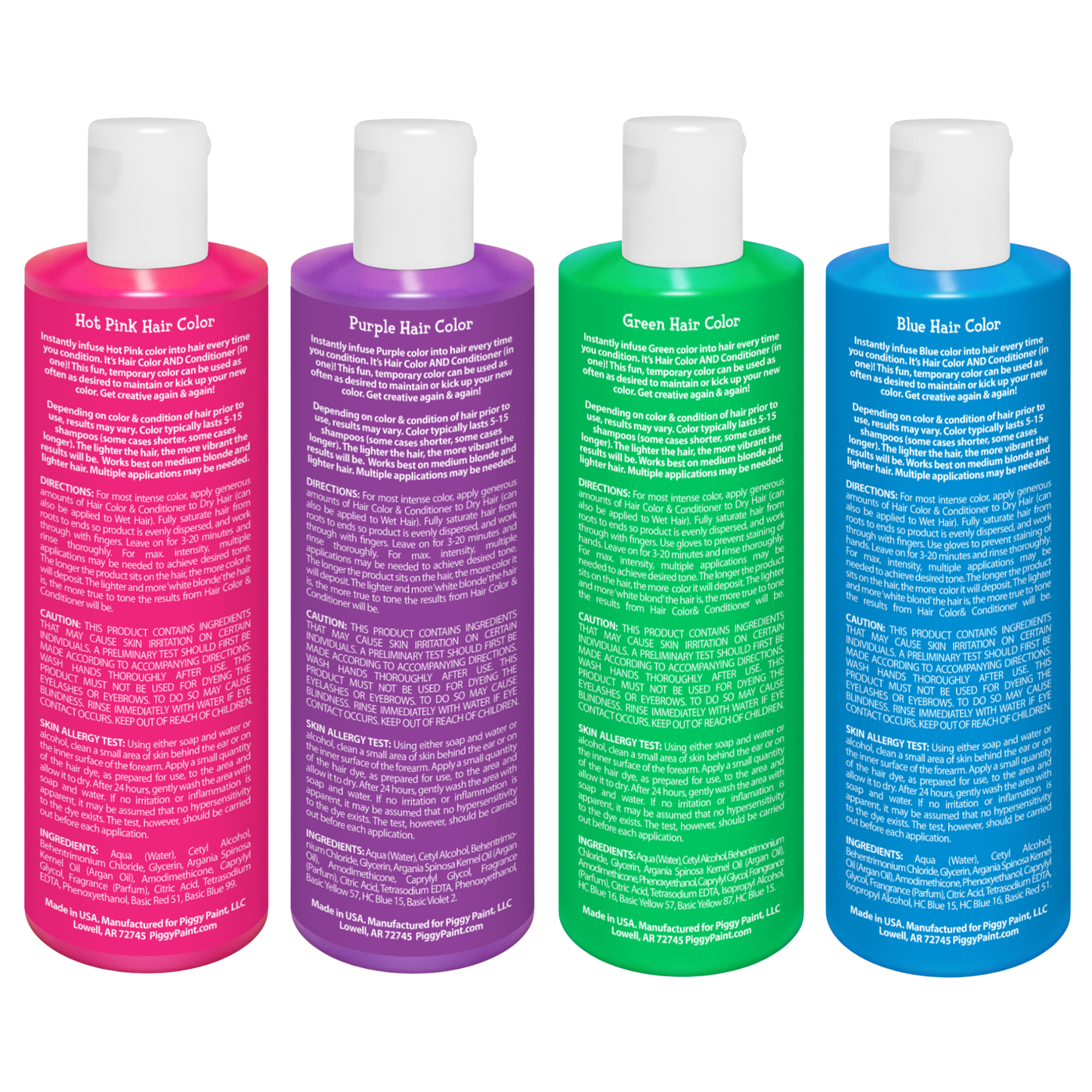Rainbow Hair Color 4-pack Bundle