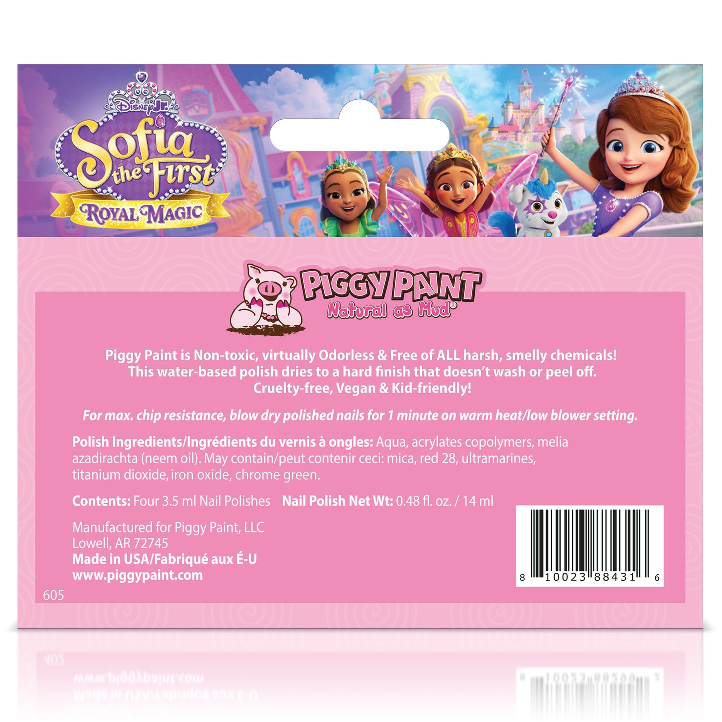Sofia the First 4-Polish Box Set - Kids Non-toxic Nail Polish