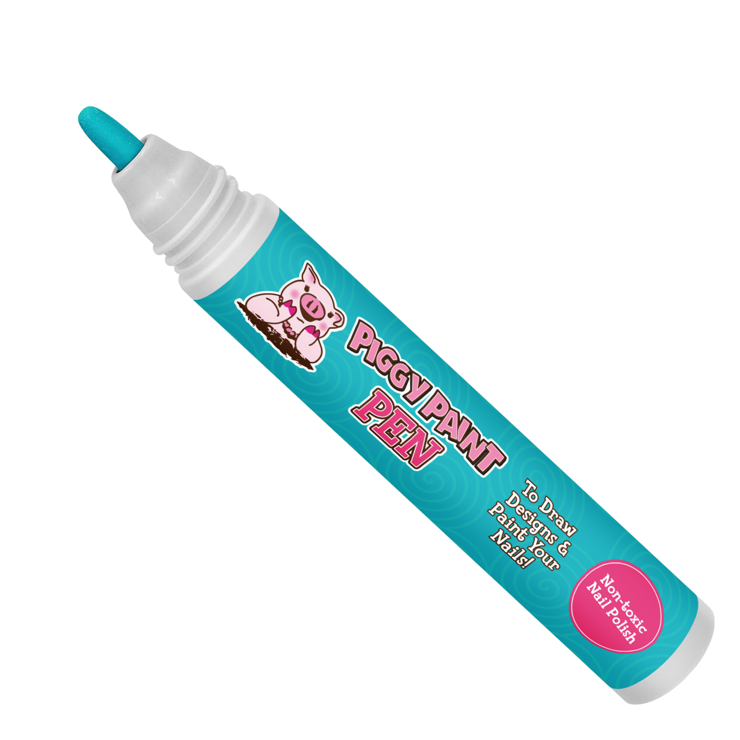 Twirly Teal Piggy Paint Pen - Kids Non-toxic Nail Polish