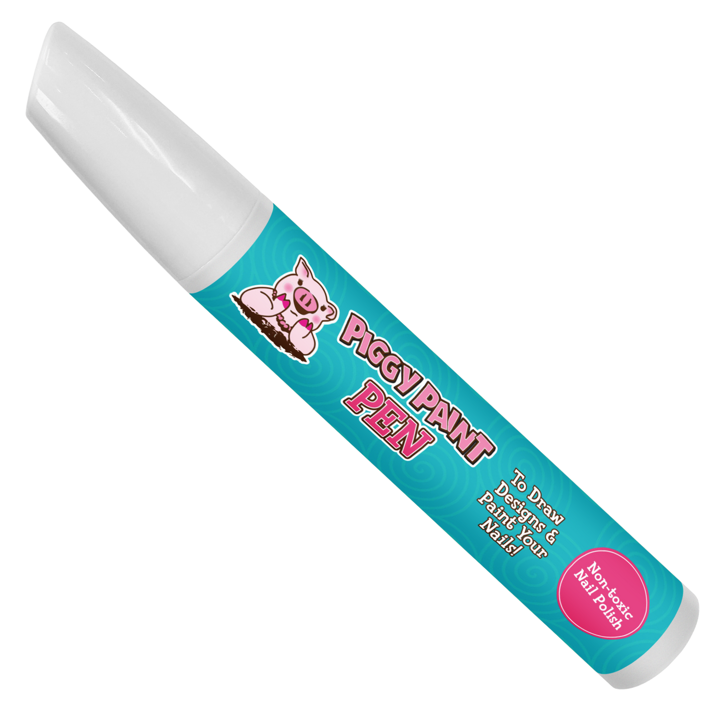 Twirly Teal Piggy Paint Pen - Kids Non-toxic Nail Polish