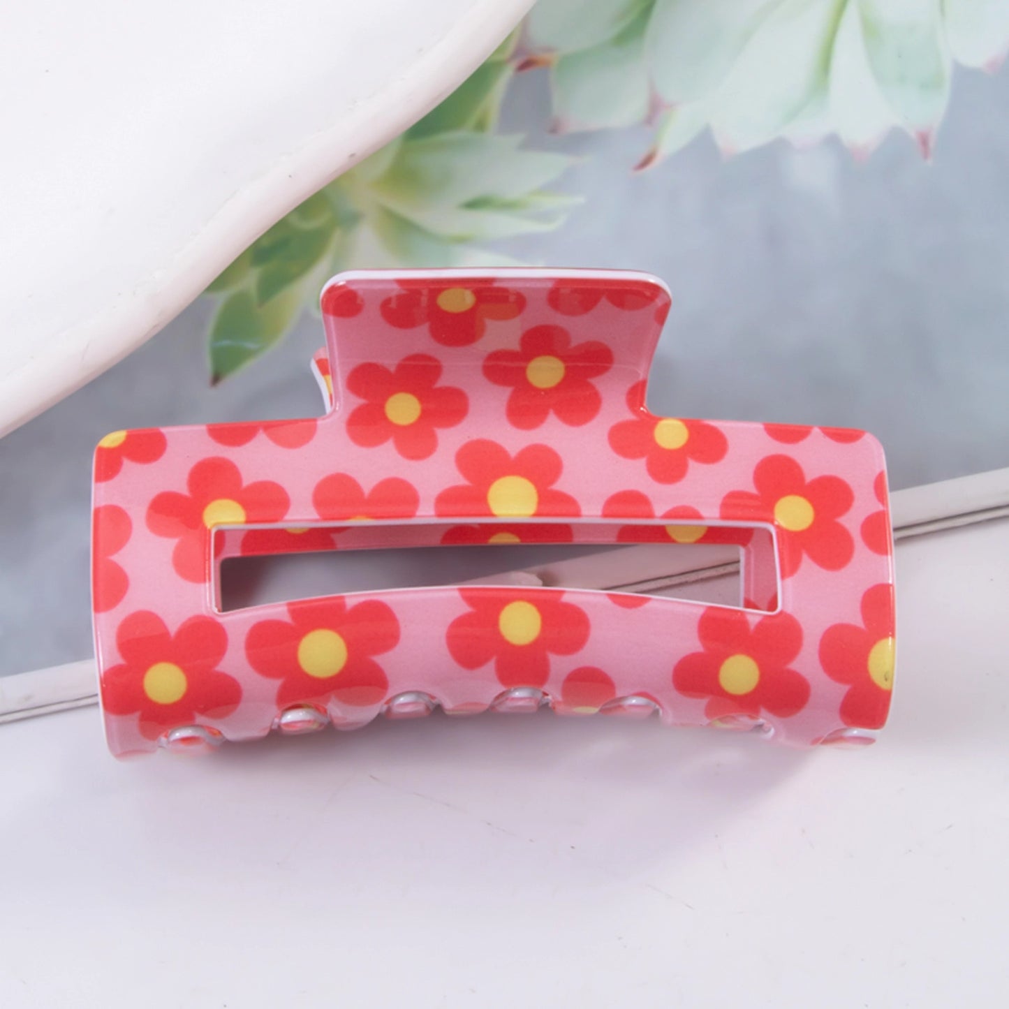 Small Fresh and Sweet Style Small Flower Hair Claw - Pink