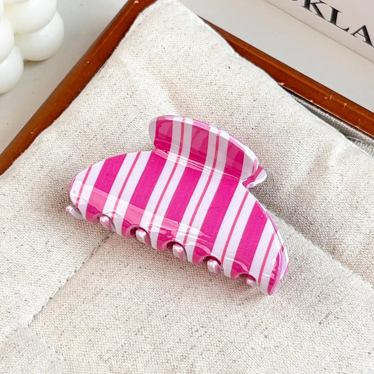 Fresh Colorful Striped Hair Claw