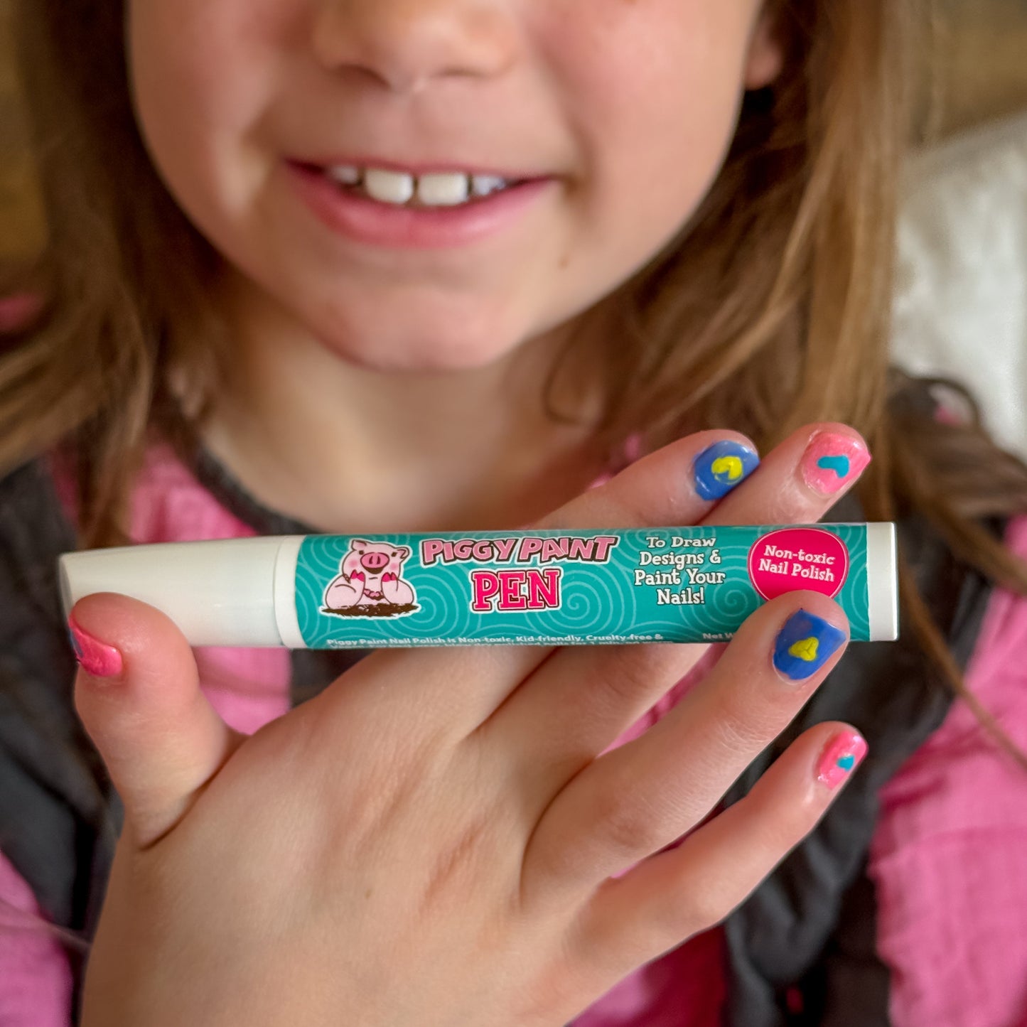 Twirly Teal Piggy Paint Pen - Kids Non-toxic Nail Polish