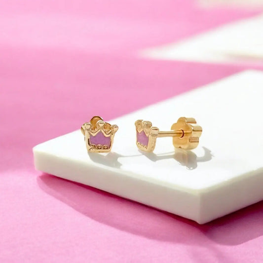 Princess Crowns Tiny Stud Kids Earrings - ETHICGOODS