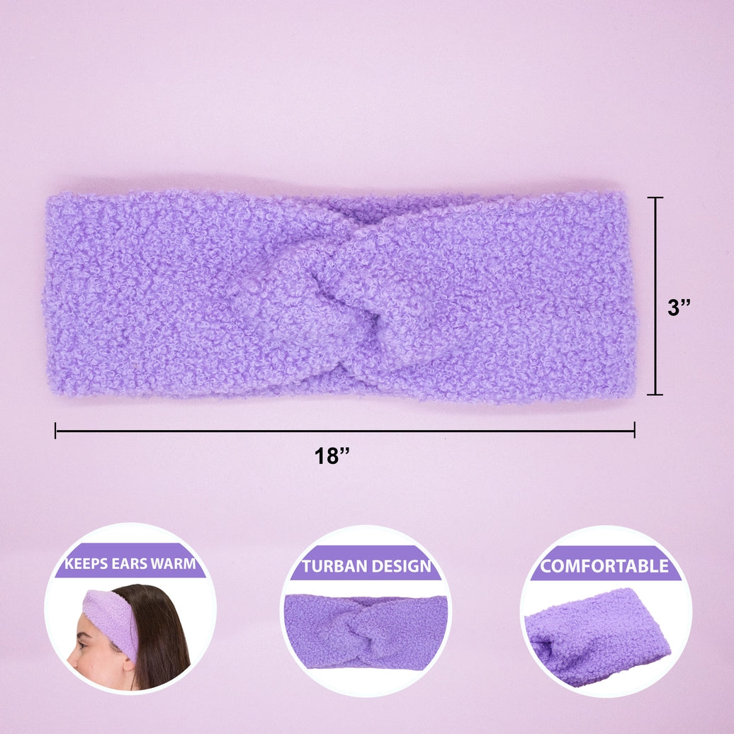 Wide Sherpa Headbands - 2 Pack - Frog Sac