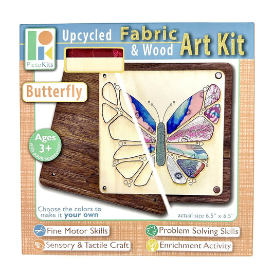 Fabric & Wood Art Kit - Butterfly - Picto Kits