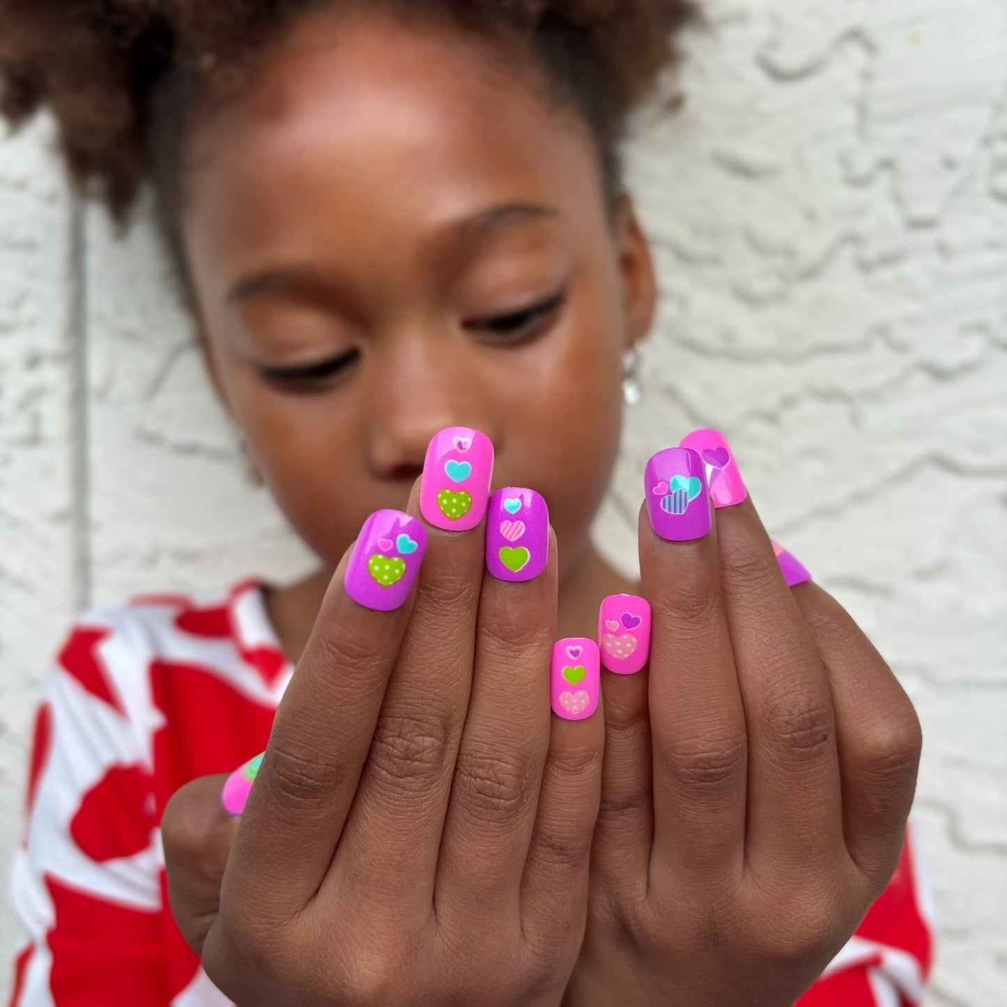 Happy Hearts Piggy Press-on Nails