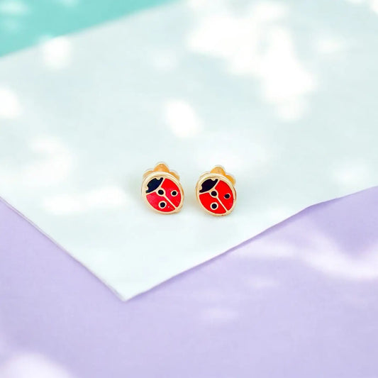 Ladybug Tiny Stud Kids Earrings - ETHICGOODS
